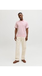 Ανδρική Μπλούζα Polo Jack & Jones JPRblualves SS Polo SN 12274681 Pink Nectar Melange