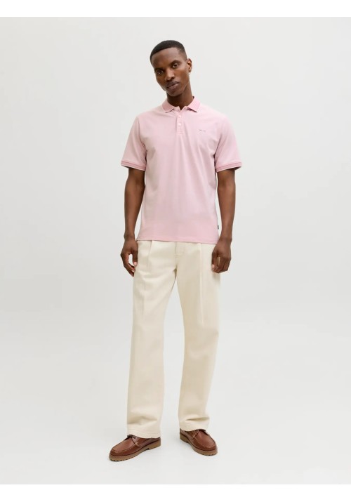 Ανδρική Μπλούζα Polo Jack & Jones JPRblualves SS Polo SN 12274681 Pink Nectar Melange