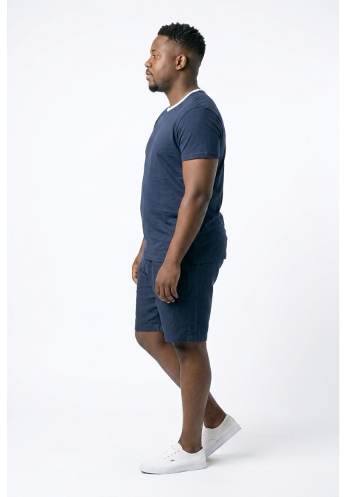 Ανδρική Βερμούδα Λινή FQChiko Linen Chinno Shorts 21900770-194011 Μπλε
