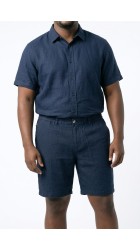 Ανδρική Βερμούδα Λινή FQChiko Linen Chinno Shorts 21900770-194011 Μπλε