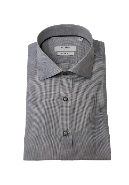 Ανδρικό Πουκάμισο Slim Fit Boston Swift-1 Γκρι