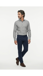 Ανδρικό Πουκάμισο Slim Fit Boston Swift-1 Γκρι