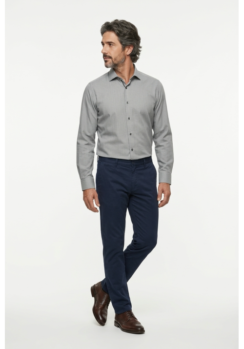 Ανδρικό Πουκάμισο Slim Fit Boston Swift-1 Γκρι
