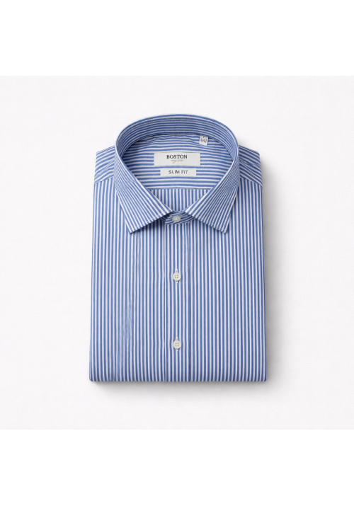 Ανδρικό Πουκάμισο Slim Fit Boston 6309-4 Λευκό