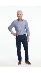 Ανδρικό Πουκάμισο Slim Fit Boston 6309-4 Λευκό