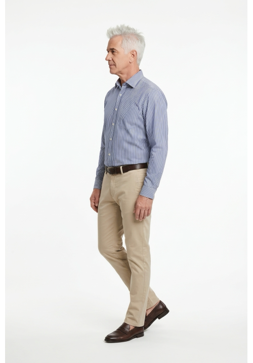 Ανδρικό Πουκάμισο Slim Fit Boston 6309-4 Λευκό