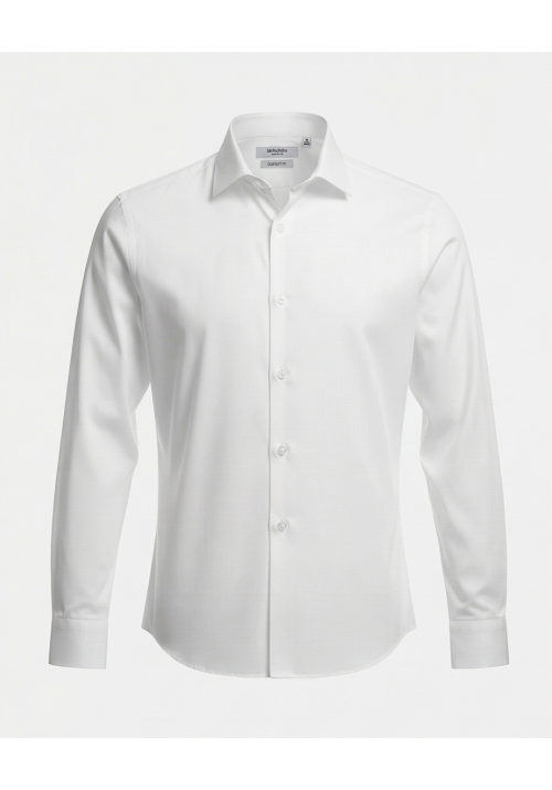 Ανδρικό Πουκάμισο Ελαστικό Slim Fit Boston 9001-00 Λευκό