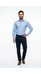 Ανδρικό Πουκάμισο Slim Fit Boston Swift-10 Γαλάζιο