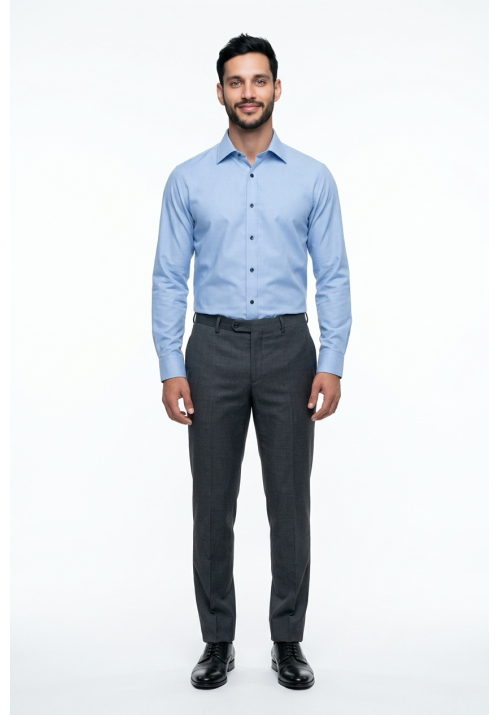 Ανδρικό Πουκάμισο Slim Fit Boston Swift-10 Γαλάζιο