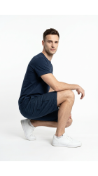 Ανδρική Βερμούδα Λινή FQChiko Linen Cargo Shorts 21900778-194011 Μπλε