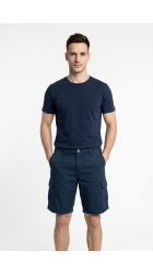 Ανδρική Βερμούδα Λινή FQChiko Linen Cargo Shorts 21900778-194011 Μπλε