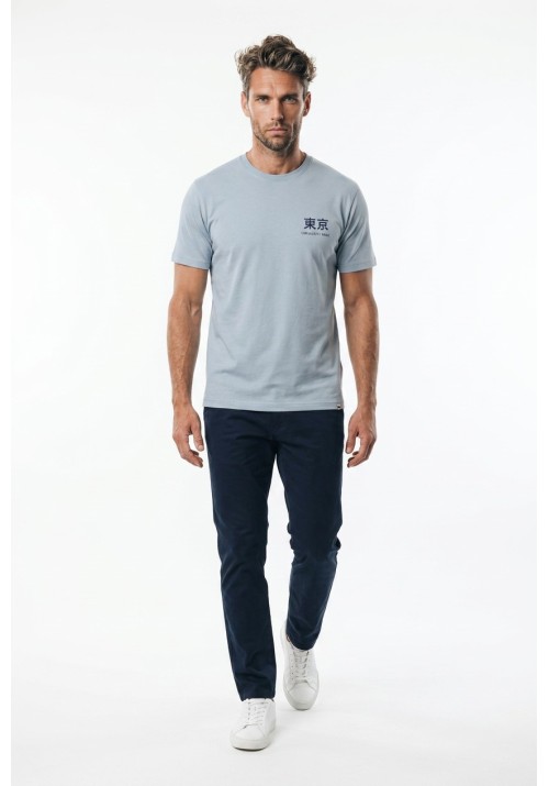 Ανδρικό T-Shirt Jack & Jones Jorwiss tee ss crew neck tg 12303541 cashmere blue