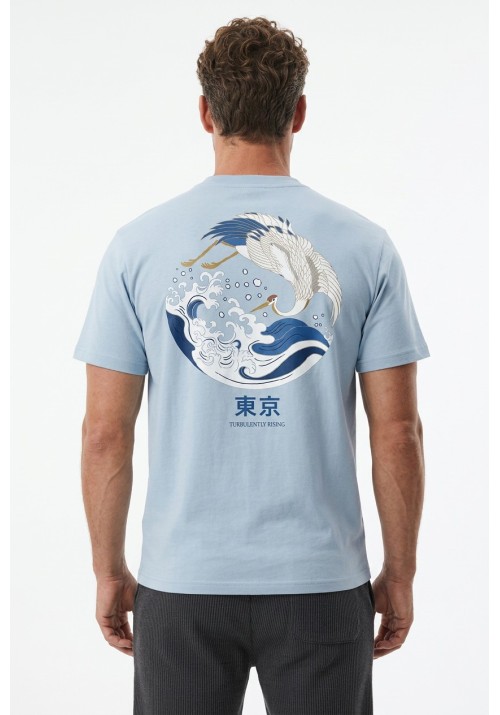 Ανδρικό T-Shirt Jack & Jones Jorwiss tee ss crew neck tg 12303541 cashmere blue