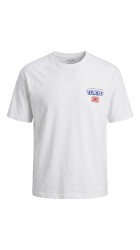 Ανδρικό T-Shirt Jack & Jones Jorwiss tee ss crew neck tg 12303541 Λευκό