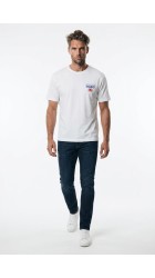 Ανδρικό T-Shirt Jack & Jones Jorwiss tee ss crew neck tg 12303541 Λευκό
