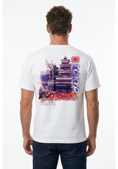 Ανδρικό T-Shirt Jack & Jones Jorwiss tee ss crew neck tg 12303541 Λευκό