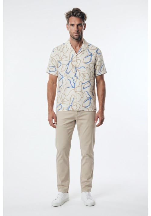 Ανδρικό Πουκάμισο Jack & Jones JPRBladrew Print Resort Shirt S/S LN 12279789 Marina Ανδρικό Πουκάμισο Jack & Jones JPRBladrew Print Resort Shirt S/S LN 12279789 Marina