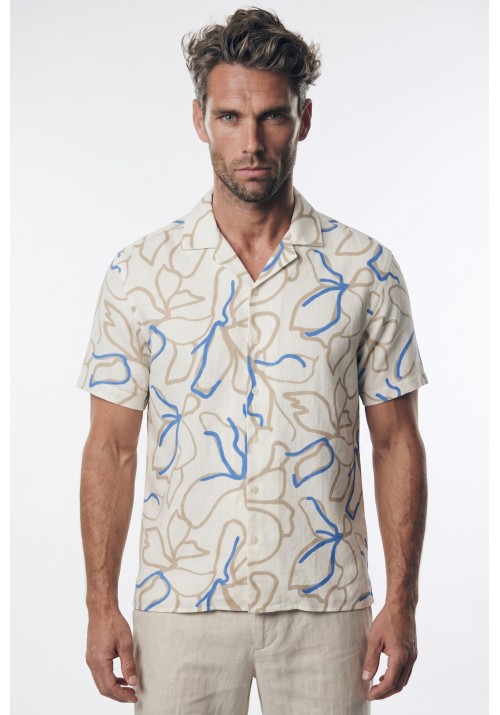 Ανδρικό Πουκάμισο Jack & Jones JPRBladrew Print Resort Shirt S/S LN 12279789 Marina Ανδρικό Πουκάμισο Jack & Jones JPRBladrew Print Resort Shirt S/S LN 12279789 Marina