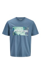 Ανδρικό T-Shirt Jack & Jones JJIndiana Tee SS Crew Neck LN 12288112 Blue Mirage