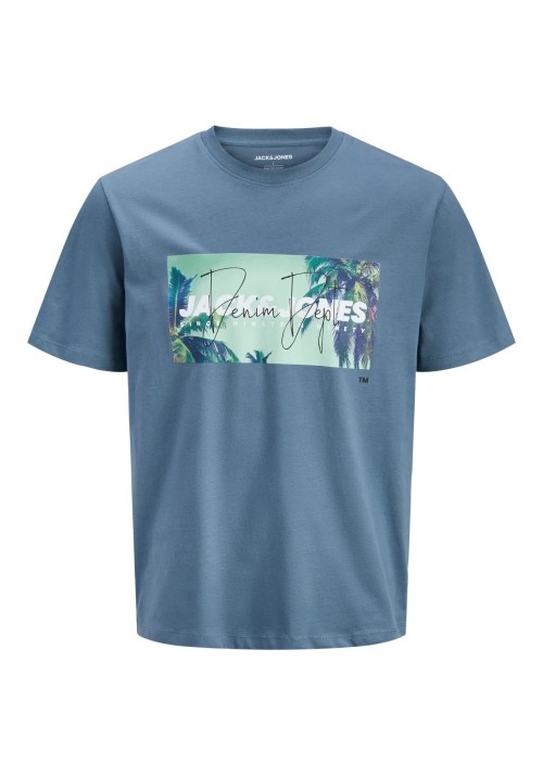 Ανδρικό T-Shirt Jack & Jones JJIndiana Tee SS Crew Neck LN 12288112 Blue Mirage