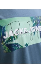Ανδρικό T-Shirt Jack & Jones JJIndiana Tee SS Crew Neck LN 12288112 Blue Mirage