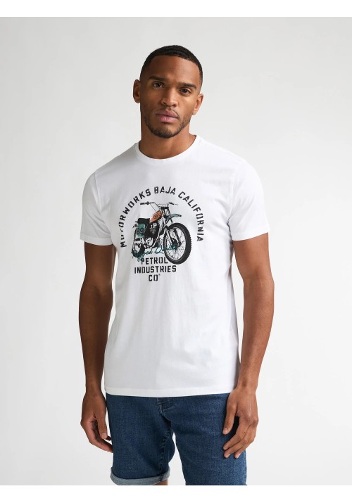 Ανδρικό T-Shirt Petrol M-1060-TSR707-0000 Λευκό