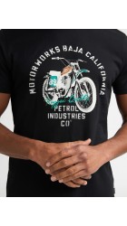 Ανδρικό T-Shirt Petrol M-1060-TSR707.9999 Μαύρο