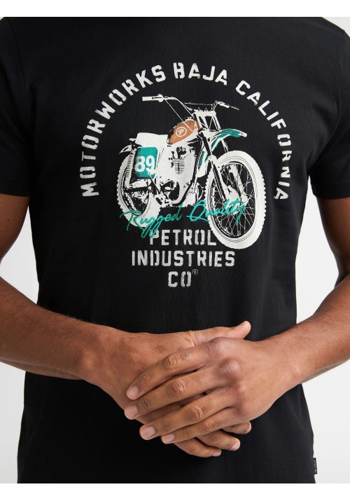 Ανδρικό T-Shirt Petrol M-1060-TSR707.9999 Μαύρο