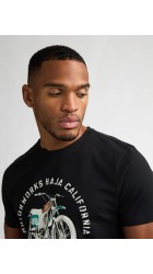 Ανδρικό T-Shirt Petrol M-1060-TSR707.9999 Μαύρο