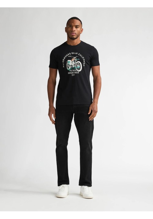 Ανδρικό T-Shirt Petrol M-1060-TSR707.9999 Μαύρο