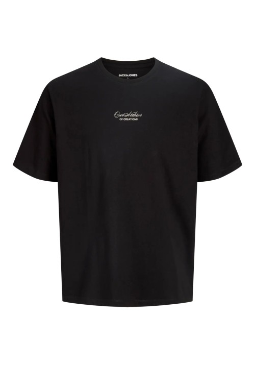 Ανδρικό T-Shirt Jack & Jones JJART PRINT TEE SS CREW NECK 12288095 Μαύρο