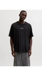 Ανδρικό T-Shirt Jack & Jones JJART PRINT TEE SS CREW NECK 12288095 Μαύρο