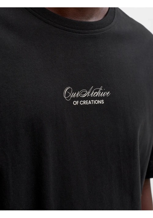 Ανδρικό T-Shirt Jack & Jones JJART PRINT TEE SS CREW NECK 12288095 Μαύρο