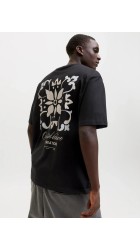 Ανδρικό T-Shirt Jack & Jones JJART PRINT TEE SS CREW NECK 12288095 Μαύρο