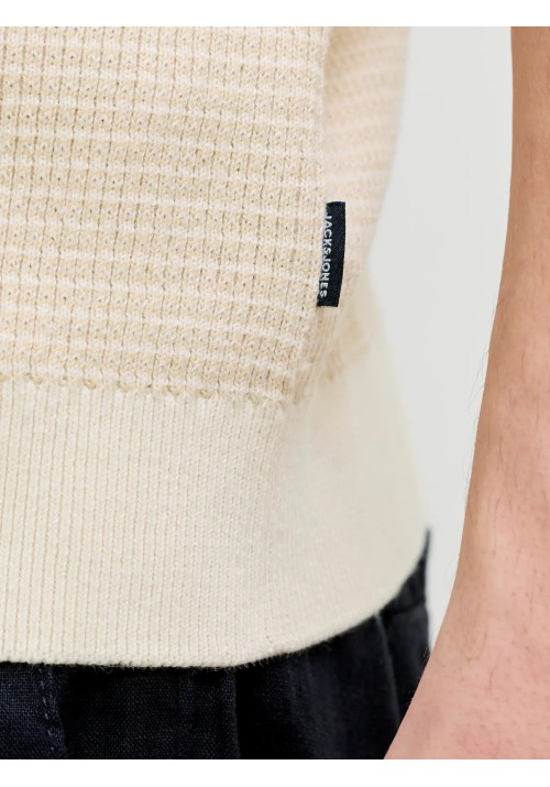 Ανδρική Μπλούζα Πλεκτή Jack & Jones JPEBlaudson Knit Split Neck SS SN 12297988 Whitecap Gray Twist Ανδρική Μπλούζα Πλεκτή Jack & Jones JPEBlaudson Knit Split Neck SS SN 12297988 Whitecap Gray Twist