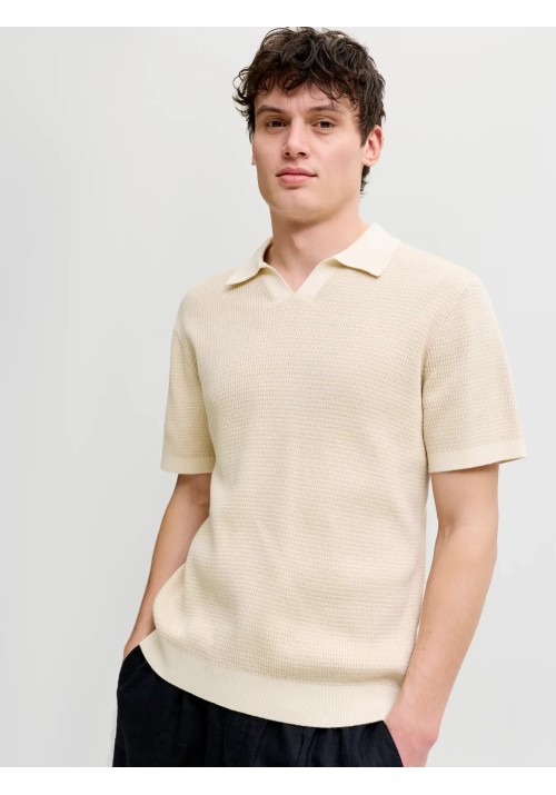 Ανδρική Μπλούζα Πλεκτή Jack & Jones JPEBlaudson Knit Split Neck SS SN 12297988 Whitecap Gray Twist Ανδρική Μπλούζα Πλεκτή Jack & Jones JPEBlaudson Knit Split Neck SS SN 12297988 Whitecap Gray Twist