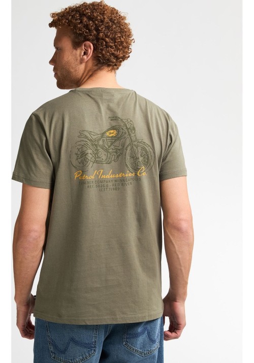 Ανδρικό T-Shirt Petrol M-3050-TSR137-6174 Λαδί
