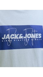 Ανδρικό T-Shirt Jack & Jones JJCole Print Tee SS Crew Neck LN 12288492 Celestial Blue