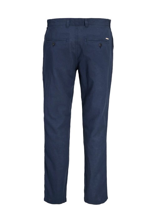 Ανδρικό Παντελόνι Λινό Jack & Jones JPStace Summer Linen Blend Chino Pant SN 12248604 Navy Blazer