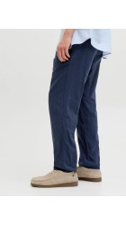 Ανδρικό Παντελόνι Λινό Jack & Jones JPStace Summer Linen Blend Chino Pant SN 12248604 Navy Blazer