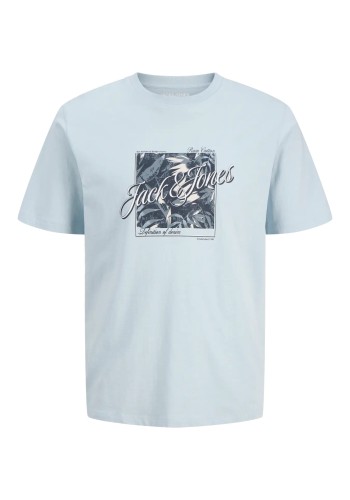 Ανδρικό T-Shirt Jack & Jones JJHonolulu Shape Tee SS Crew Neck LN 12288088 Celestial Blue