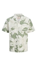 Ανδρικό Πουκάμισο Jack & Jones JPRBlubahamas Print Resort S/S Shirt LN 12278489 Hedge Green