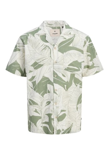 Ανδρικό Πουκάμισο Jack & Jones JPRBlubahamas Print Resort S/S Shirt LN 12278489 Hedge Green