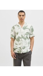 Ανδρικό Πουκάμισο Jack & Jones JPRBlubahamas Print Resort S/S Shirt LN 12278489 Hedge Green