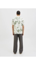 Ανδρικό Πουκάμισο Jack & Jones JPRBlubahamas Print Resort S/S Shirt LN 12278489 Hedge Green