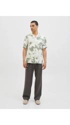 Ανδρικό Πουκάμισο Jack & Jones JPRBlubahamas Print Resort S/S Shirt LN 12278489 Hedge Green