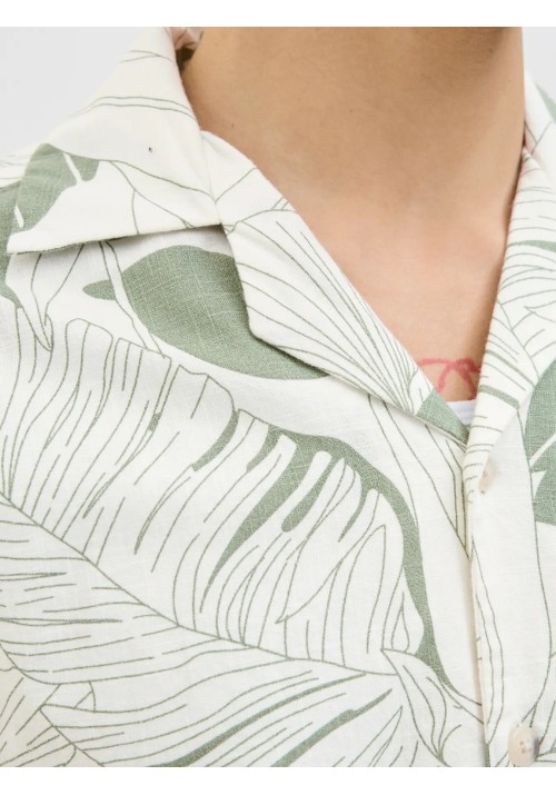 Ανδρικό Πουκάμισο Jack & Jones JPRBlubahamas Print Resort S/S Shirt LN 12278489 Hedge Green