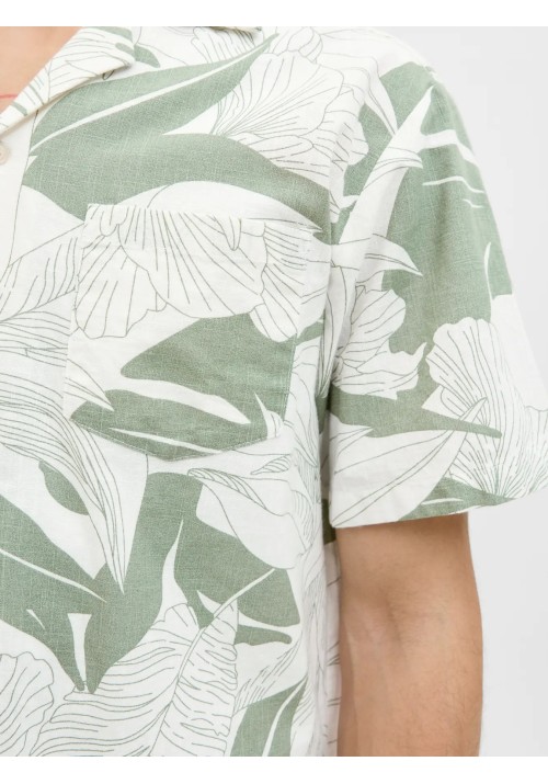 Ανδρικό Πουκάμισο Jack & Jones JPRBlubahamas Print Resort S/S Shirt LN 12278489 Hedge Green