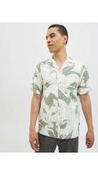 Ανδρικό Πουκάμισο Jack & Jones JPRBlubahamas Print Resort S/S Shirt LN 12278489 Hedge Green