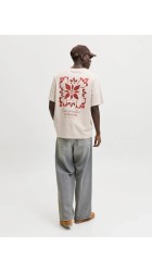 Ανδρικό T-Shirt Jack & Jones JJart Print Tee SS Crew Neck 12288095 Moonbeam